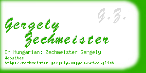 gergely zechmeister business card